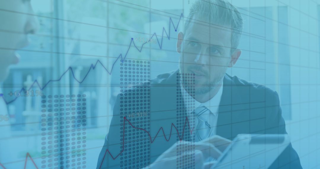 Business Professionals Strategizing with Financial Data