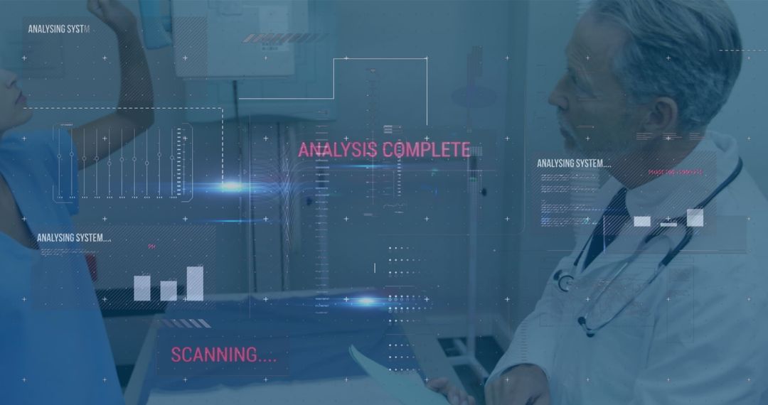 Digital Healthcare Interface with Diverse Doctors Analyzing Data