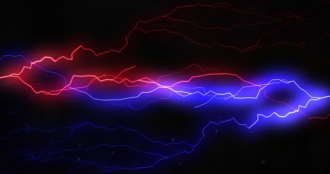 Red and Blue Lightning Bolts on Black Background - Free Images, Stock Photos and Pictures on Pikwizard.com