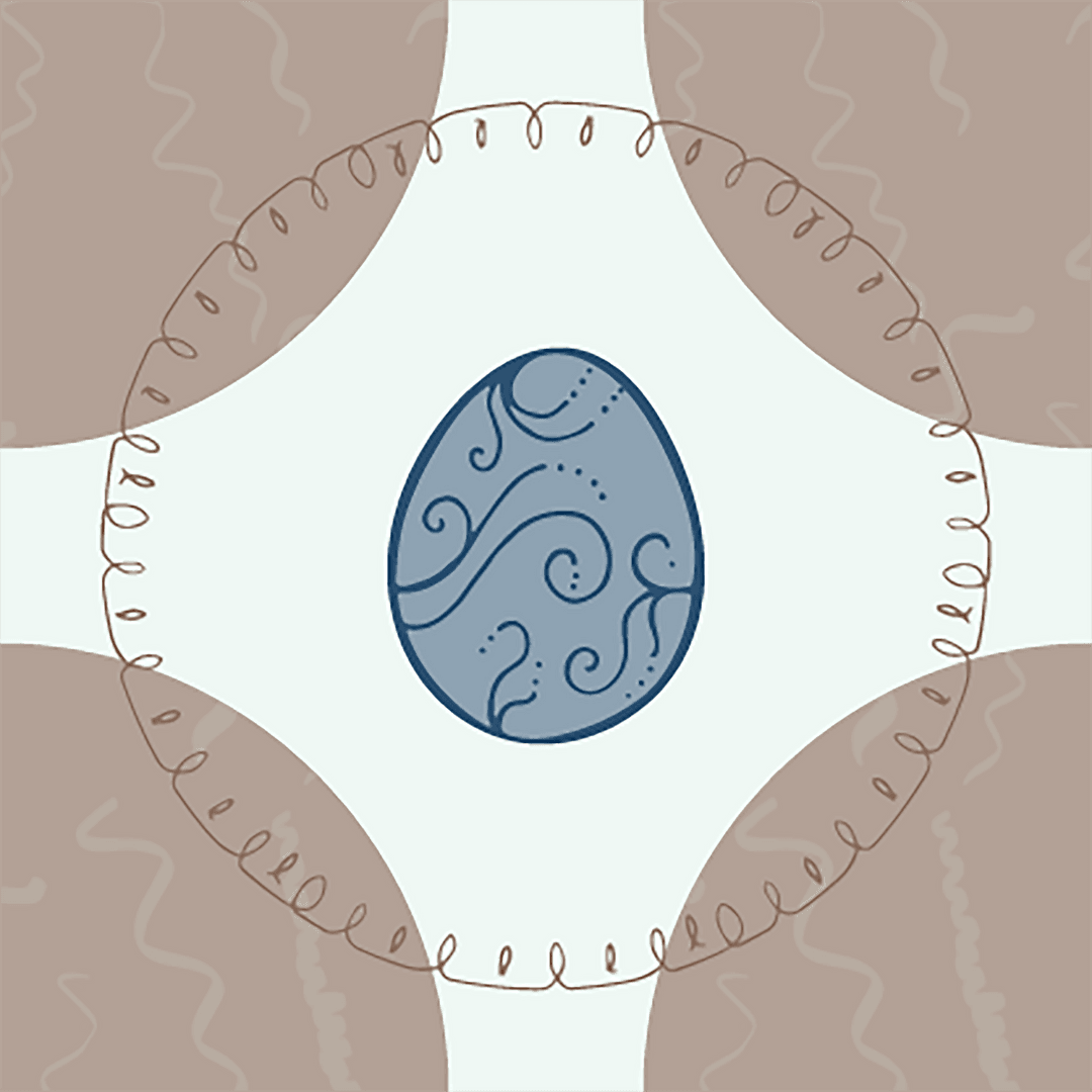 Decorative Easter Egg Graphic with Transparency for Creative Design