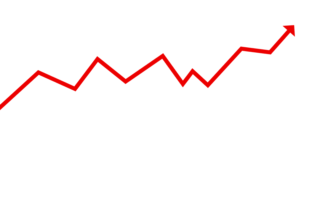 Red Rising Graph on Transparent Background for Data Analysis - Download Free Stock Images Pikwizard.com