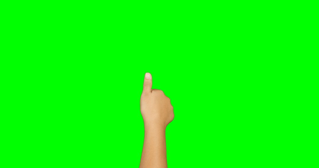 Thumb Up Gesture on Green Screen Background for Copy Space - Free Images, Stock Photos and Pictures on Pikwizard.com