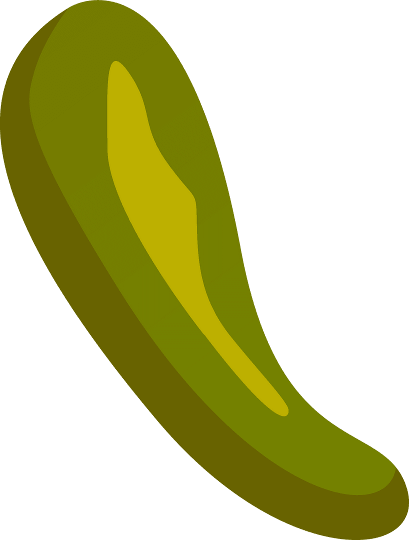 Transparent Green Sliced Banana Minimalist Design Vector