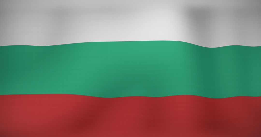 Waving Bulgarian Flag with Rippling Effect