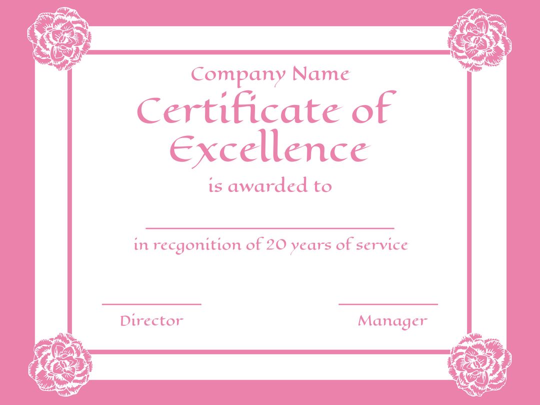 Elegant Floral Certificate Template for Various Achievements and Events - Download Free Stock Templates Pikwizard.com