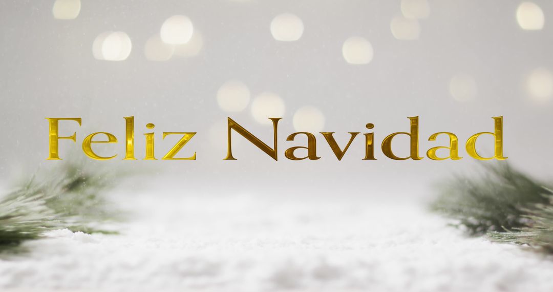 Feliz Navidad Greeting with Festive Christmas Elements