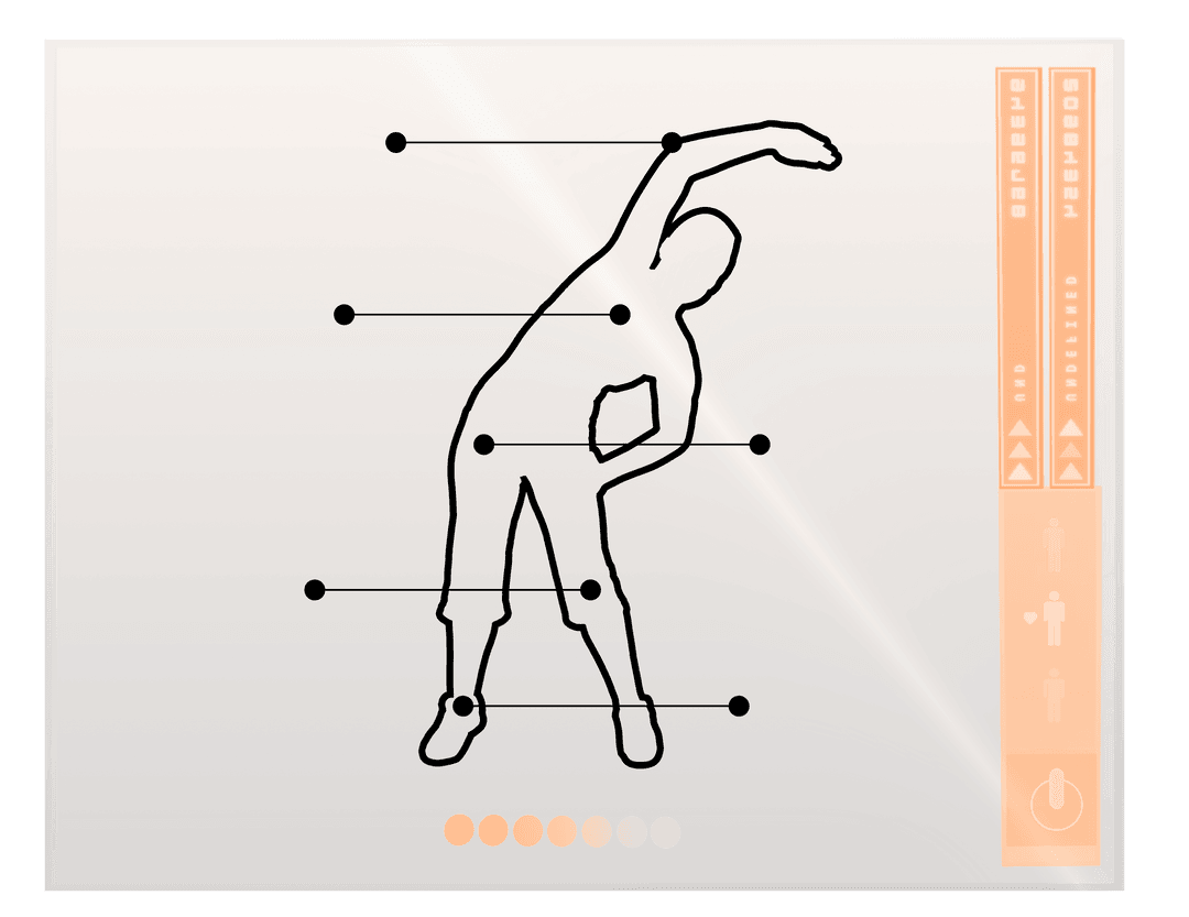 Transparent Background Digital Exercise Interface Illustration