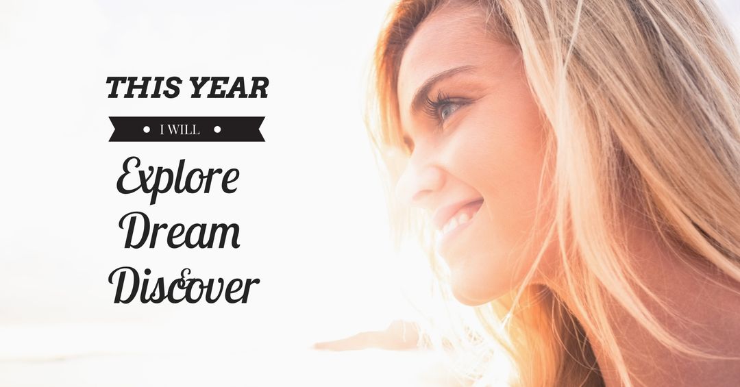 Smiling Woman Inspired by Sunlight for Personal Growth and Discovery