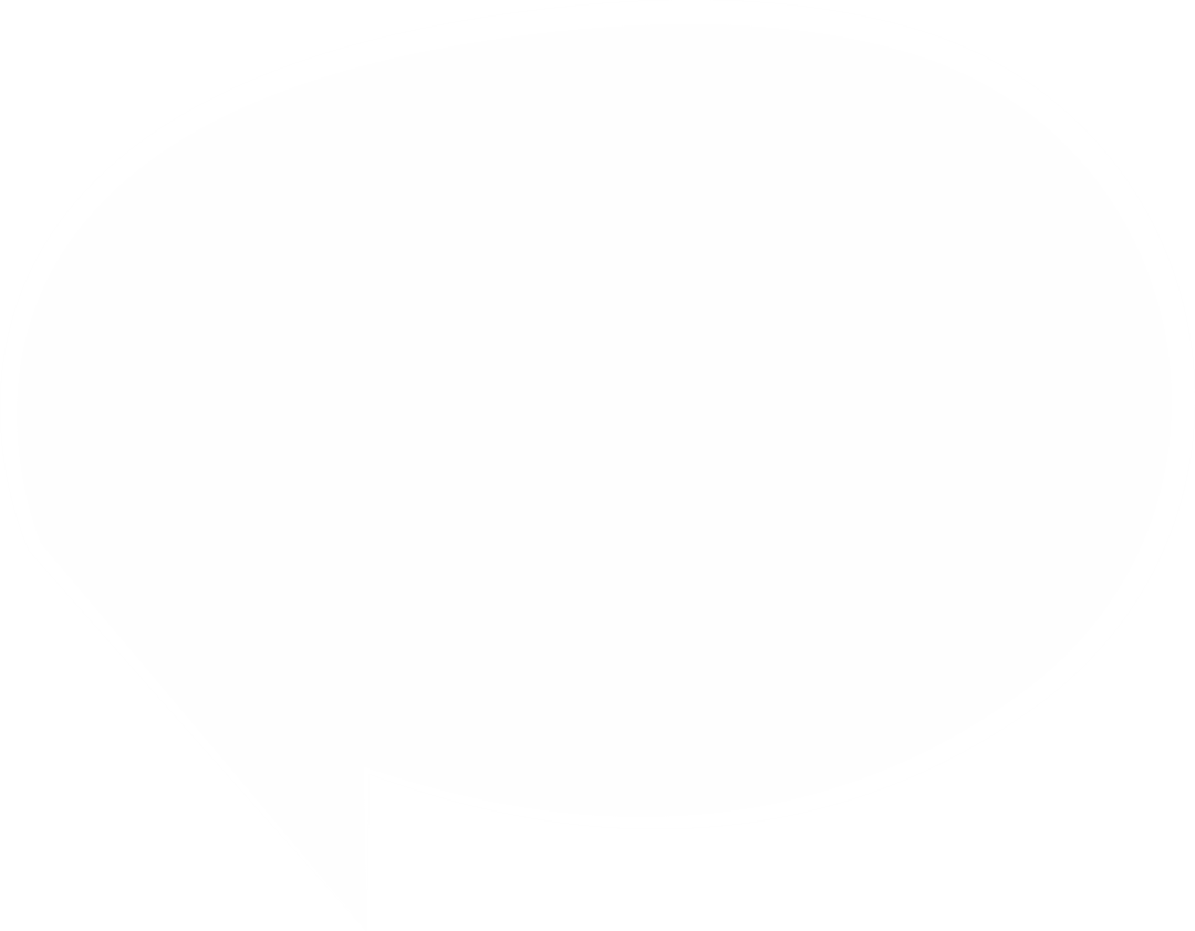 Transparent White Speech Bubble on Blank Background Digital Illustration