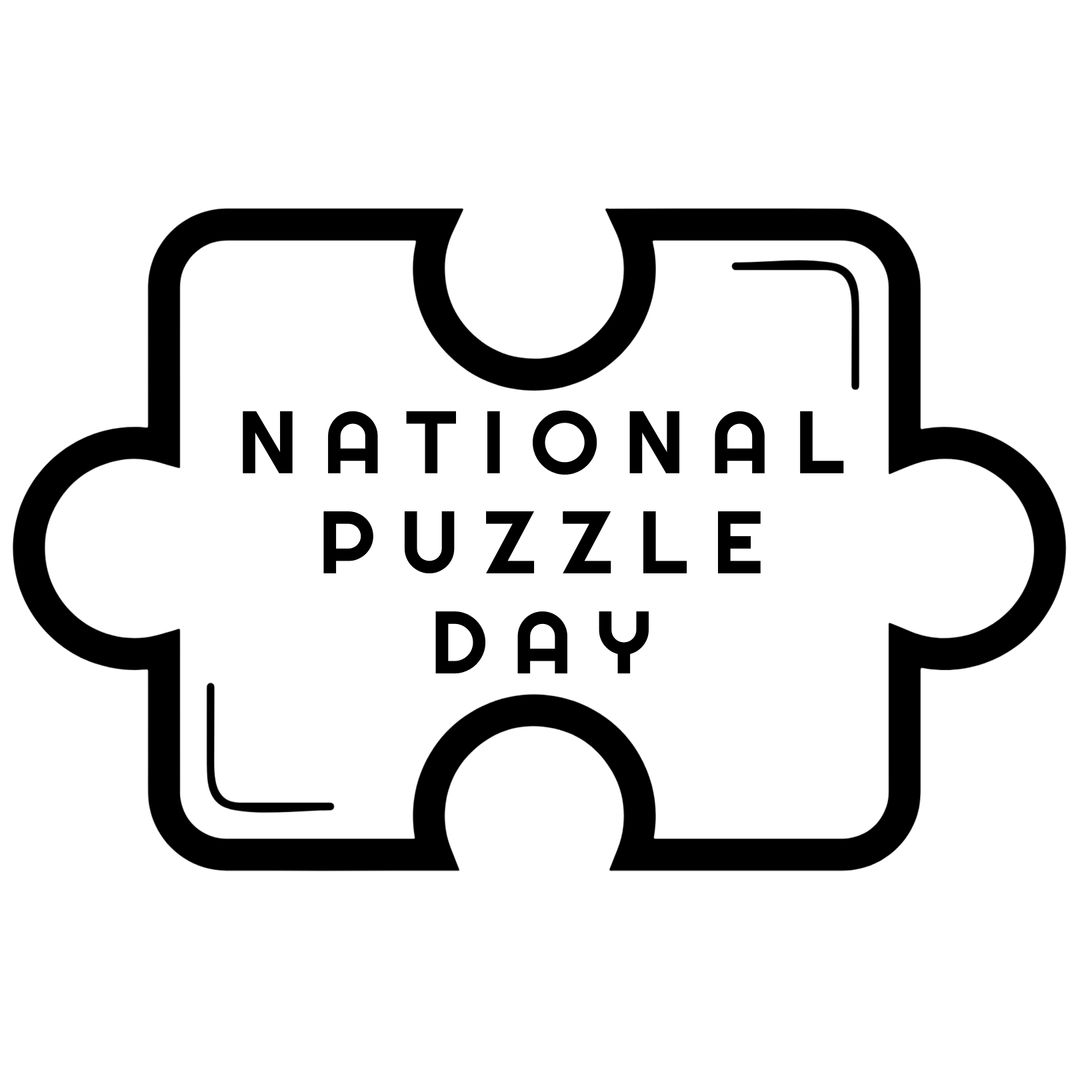 National Puzzle Day Logo Evoking Problem-Solving Spirit