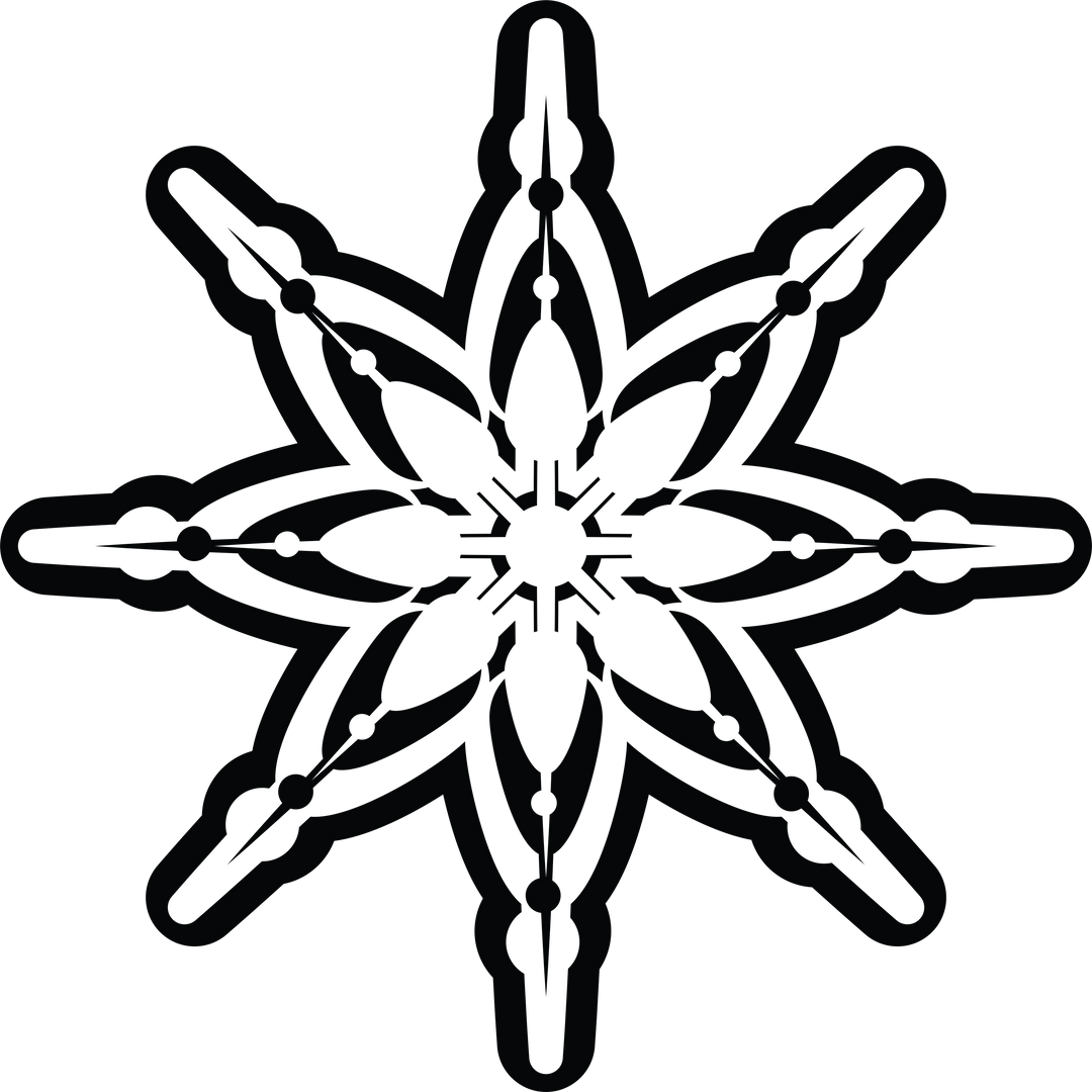 Detailed Digital Snowflake On Transparent Background Special Winter Vector Design - Download Free Stock Images Pikwizard.com