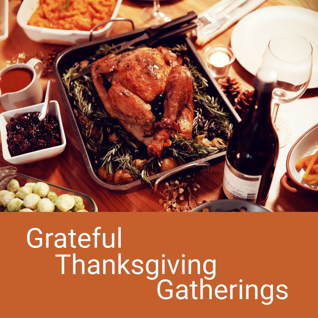 Festive Thanksgiving Dinner with Autumn Decorations