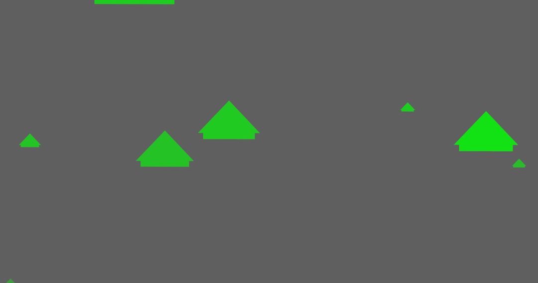 Green Arrows Navigating Grey Background Technology Concept