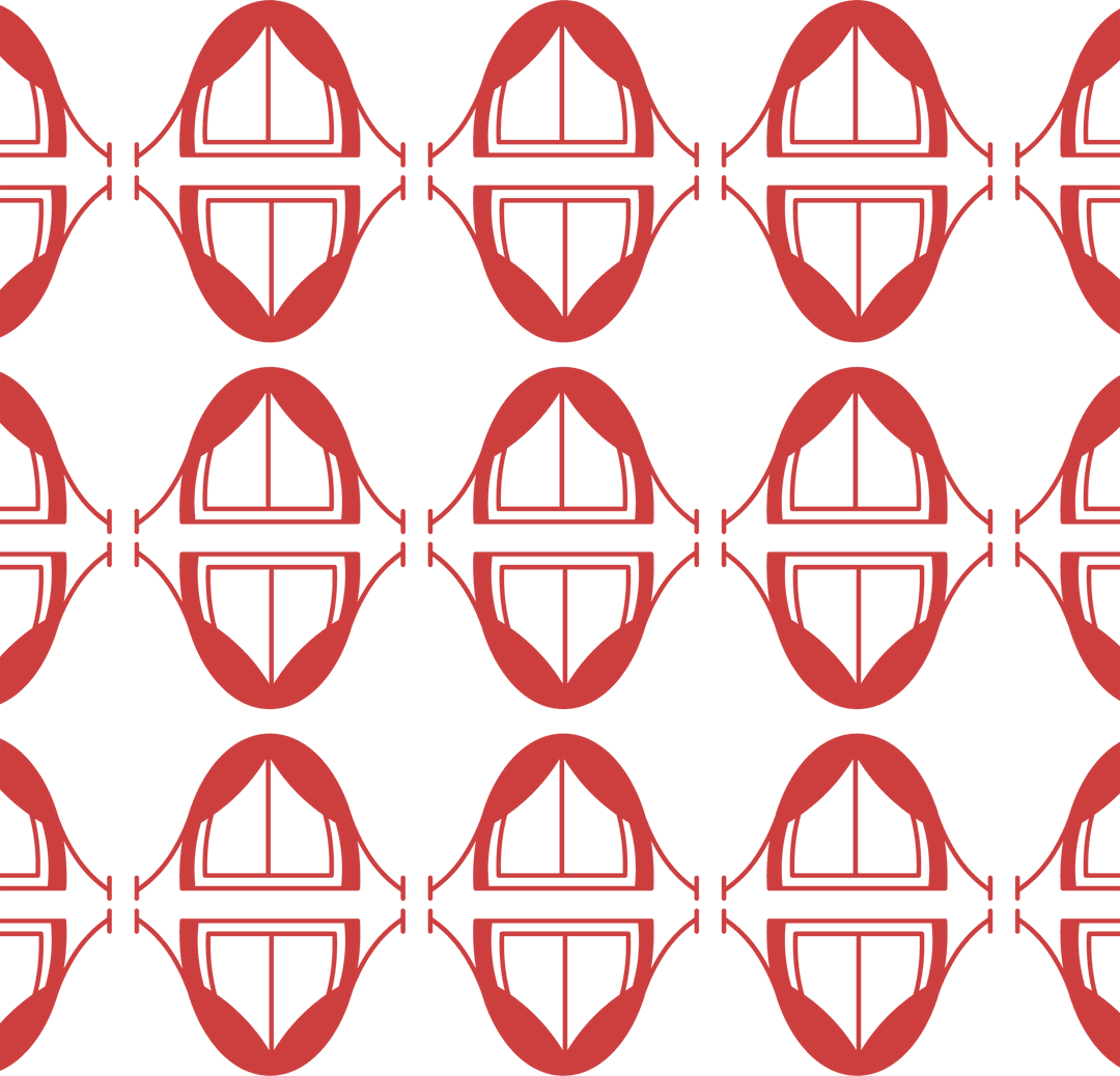Red Tent Geometric Pattern on Transparent Background