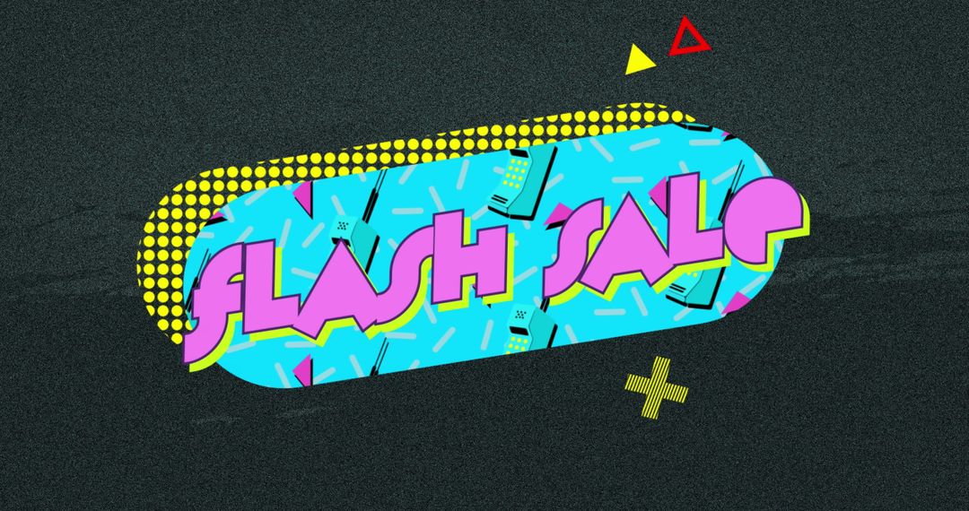 Retro Flash Sale Banner on Textured Background