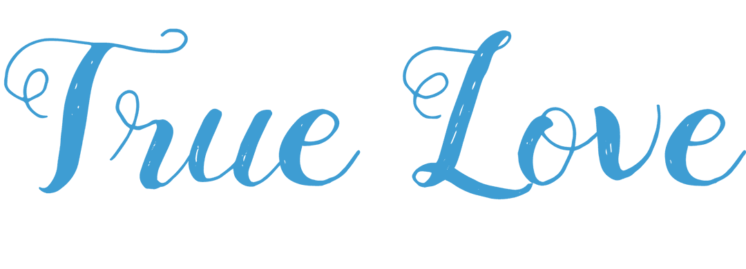 Stylized 'True Love' Text on Transparent Background