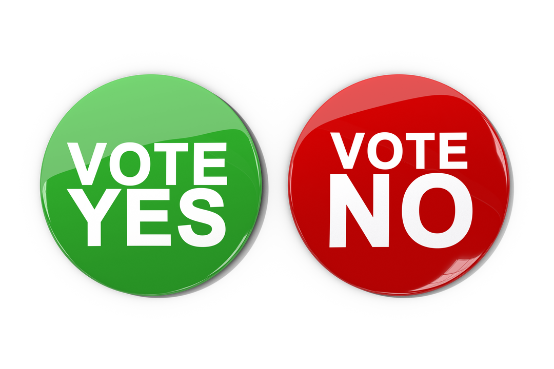 Vote Yes and Vote No Buttons Transparent Background Politics Illustration - Download Free Stock Images Pikwizard.com