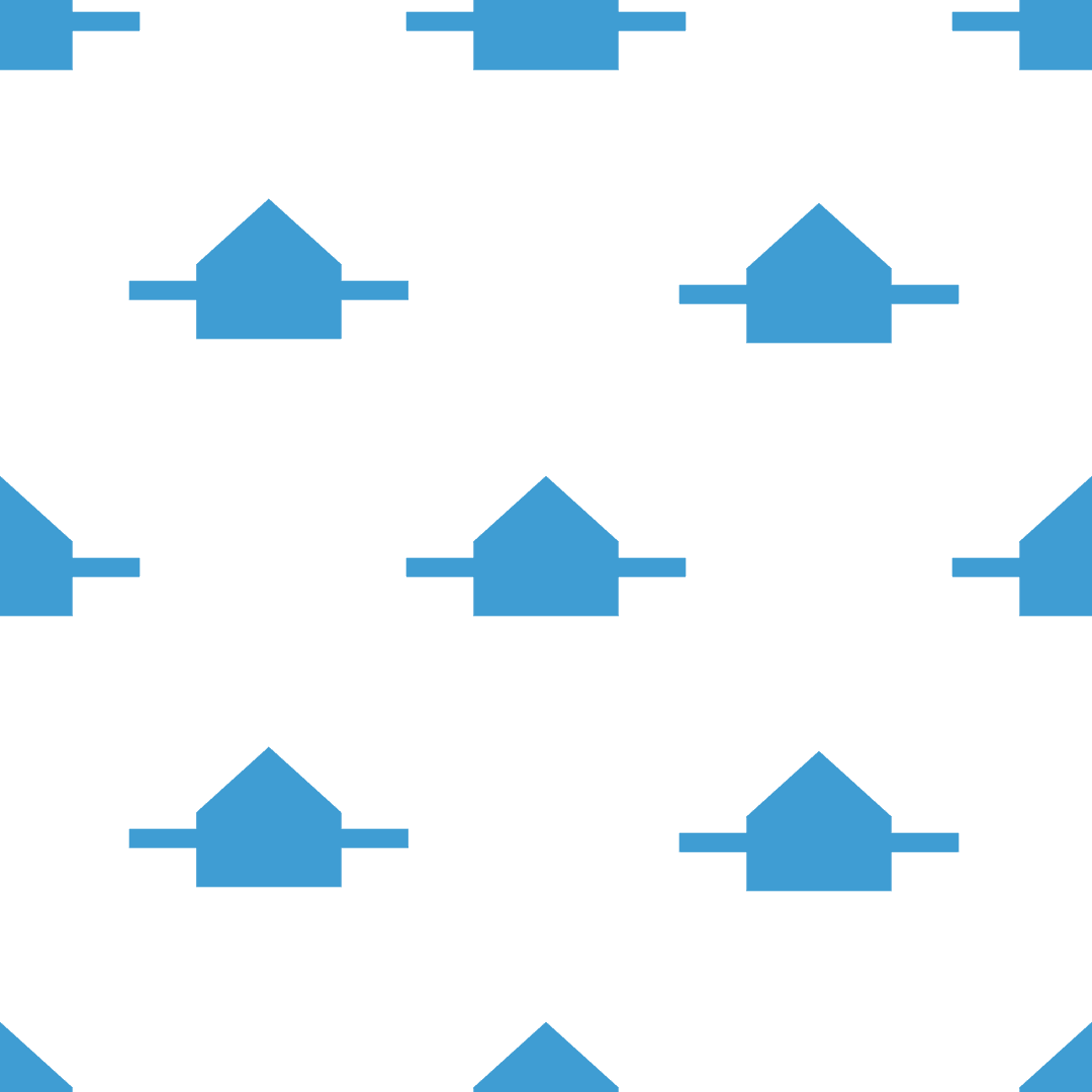 Seamless Blue Geometric Pattern on Transparent Background