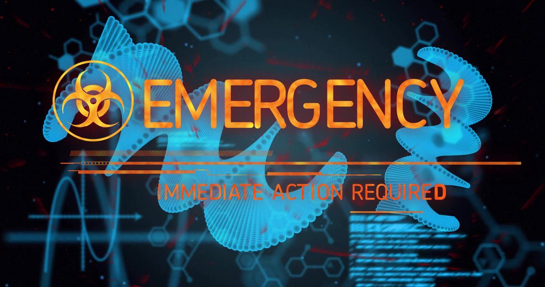 Digital Interface Showing Emergency and Immediate Action Required Alert