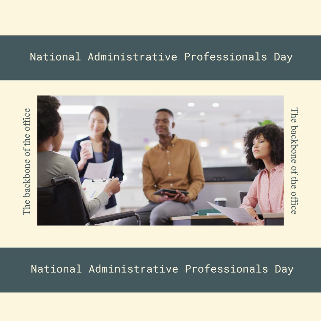 Diverse Office Team Celebrating Administrative Professionals Day