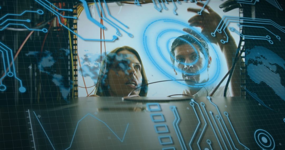 Tech Innovations with Futuristic Digital Interface