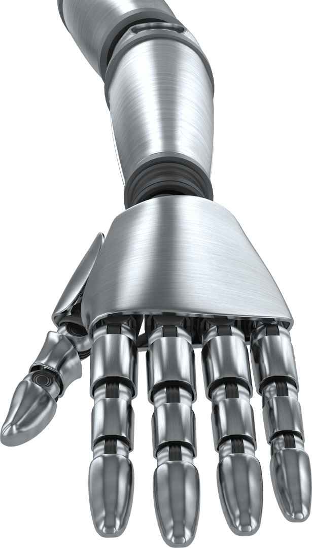 Futuristic Transparent Robotic Hand prosthetic limbs