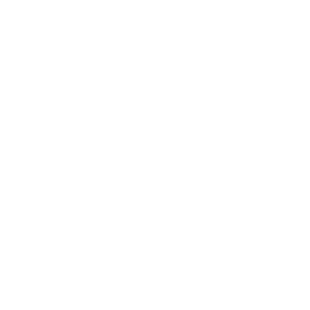 Seamless White Arrow Crosses Pattern on Transparent Background