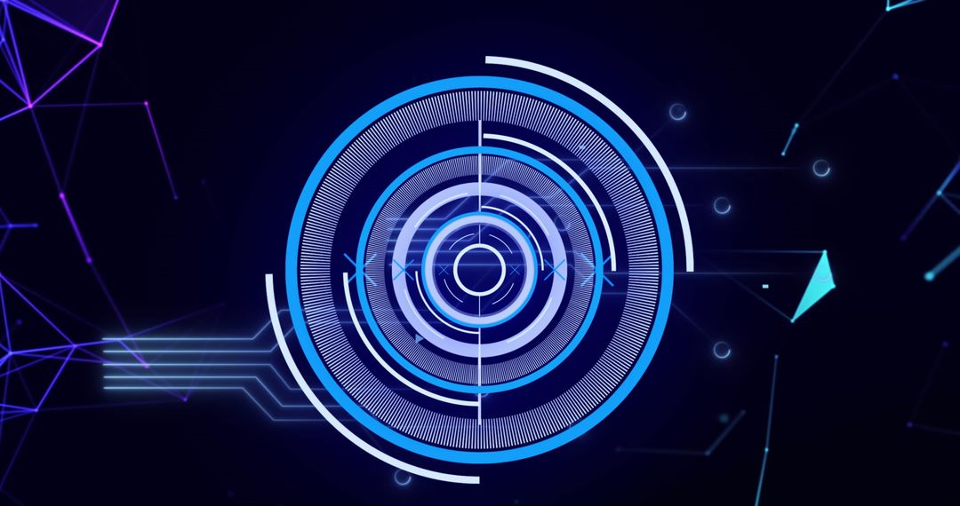 Futuristic Digital Interface with Blue Vector Graphics