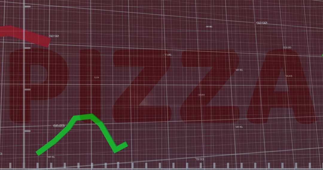 Pizza Business Analytics Infographic with Trend Graph