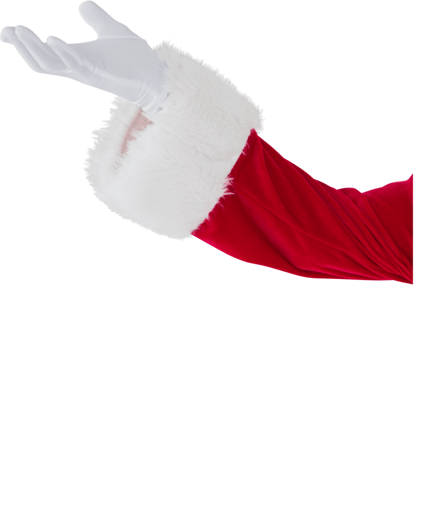 Transparent Santa Claus Arm Gesture White Background