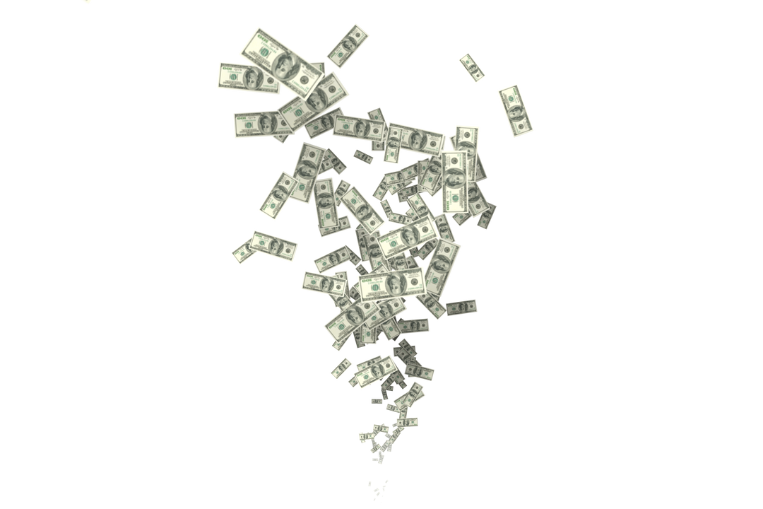 Whirl of USA Dollar Banknotes Against Transparent Background - Download Free Stock Images Pikwizard.com