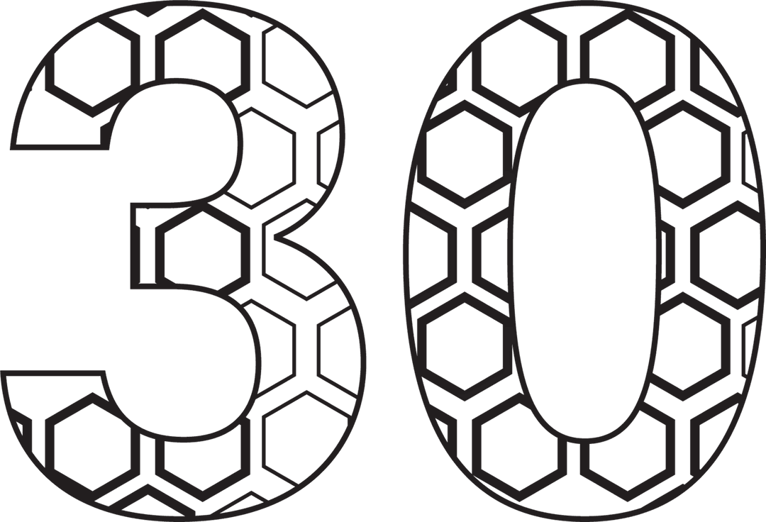 Transparent Number 30 with Hexagonal Pattern for Celebrations - Download Free Stock Images Pikwizard.com