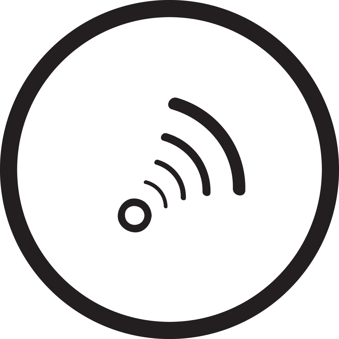 Transparent Digital Network Range Signal Icon