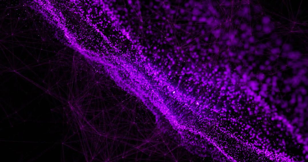 Abstract Purple Digital Mesh in Seamless Loop Movement