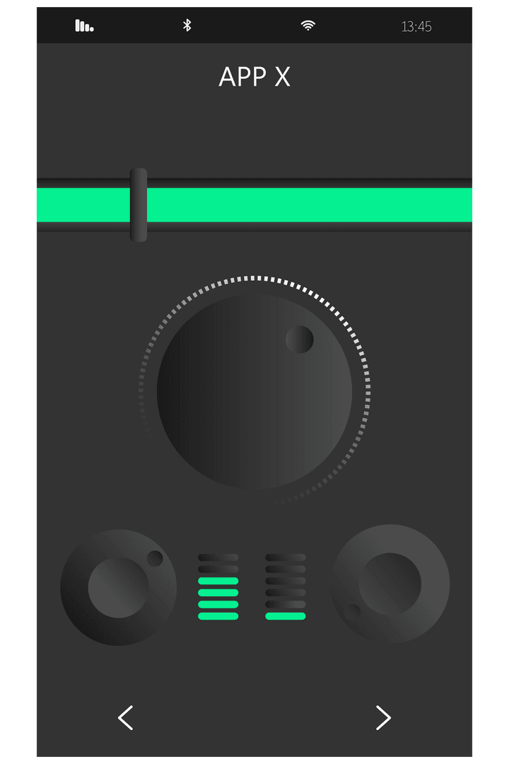 Transparent Digital Interface Mockup of Modern App X Display