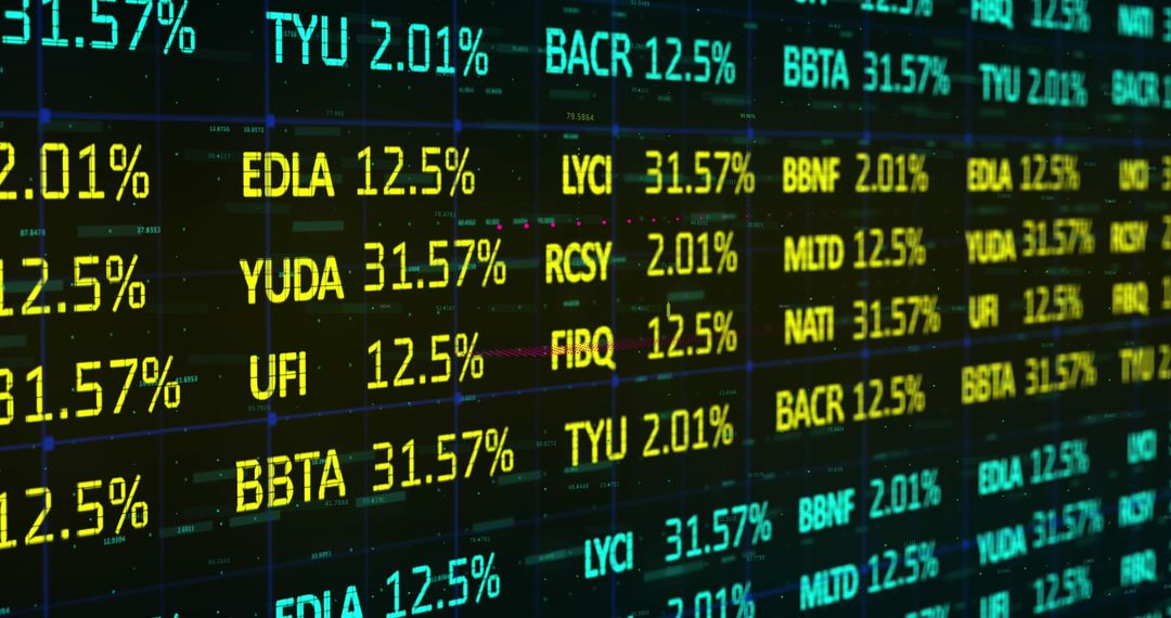 Stock Market Data Display with Digital Analytics