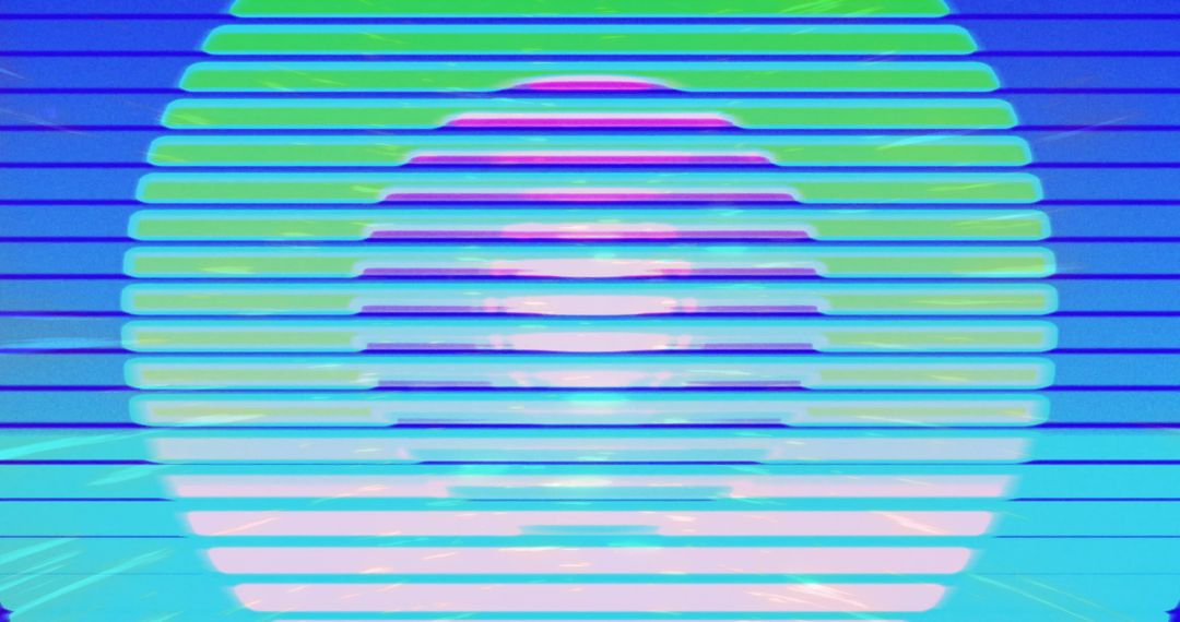 Retro Futuristic Abstract Lines with Vibrant Colors