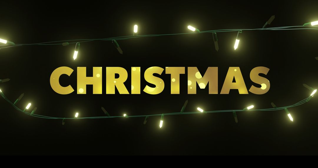 Festive Christmas Lights and Text Design