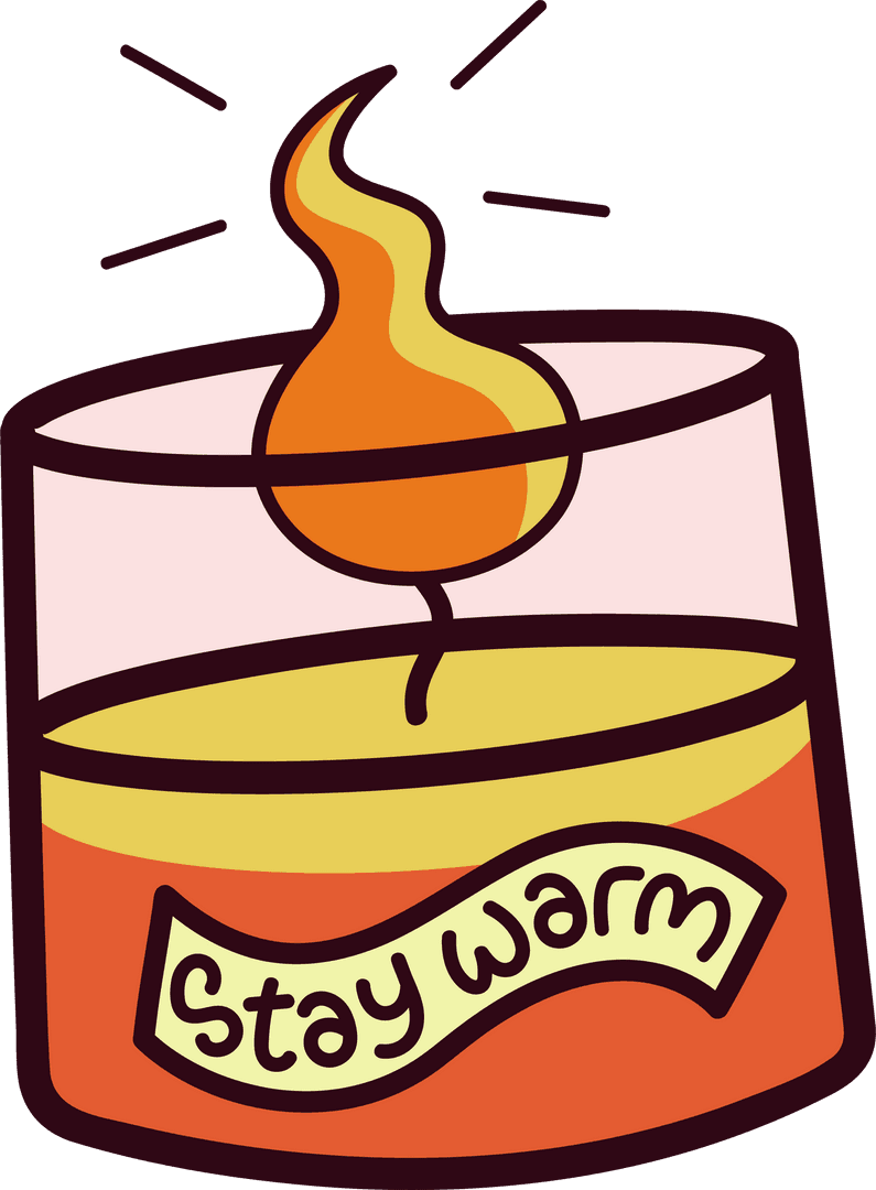 Warmth Evoking Candle Glowing in Transparent Holder for Cozy Atmosphere