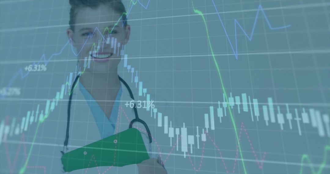 Healthcare Professional Analyzing Financial Data for Clinical Insights
