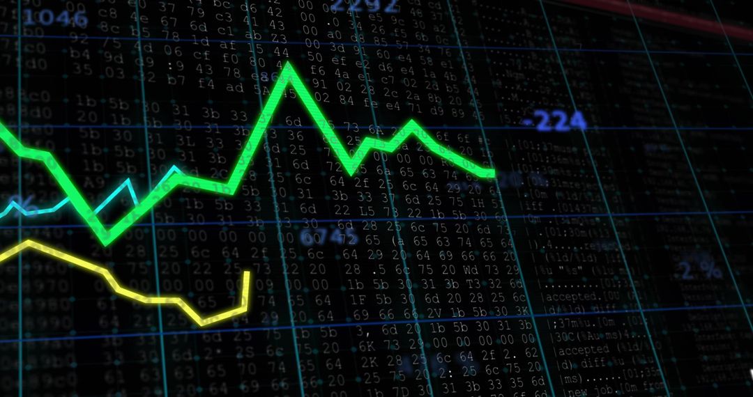 Stock Market Data Visualization with Dynamic Graph Line Tracing