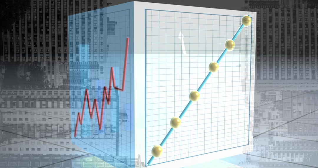 Elevated Financial Growth Analysis Depicted with Modern 3D Graphics
