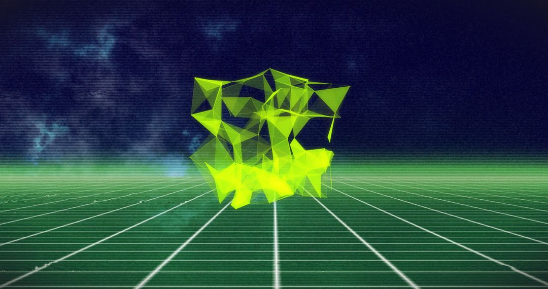 Abstract Futuristic Digital Connections in Virtual Metaverse