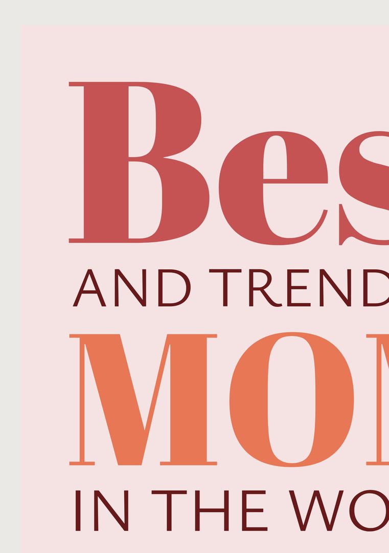 Bold Typography Celebrating Motherhood on Soft Pink Background - Download Free Stock Templates Pikwizard.com