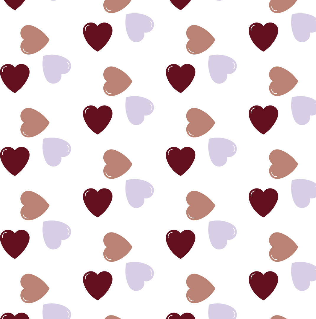 Colorful Heart Pattern On Transparent Background For Design