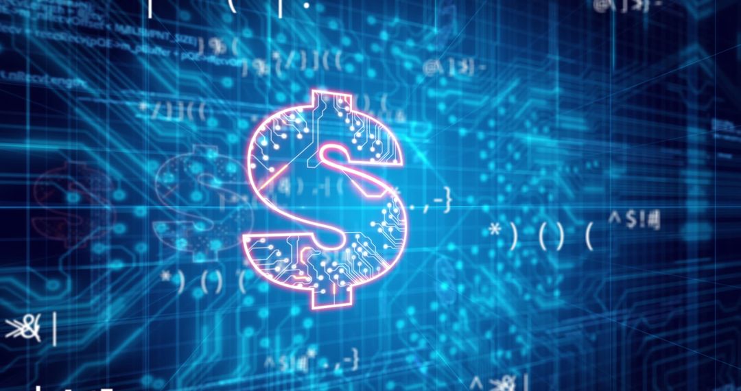 Digital Currency and Security Concept on Abstract Background