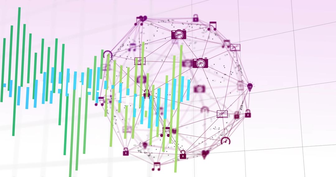 Abstract Digital Connectivity and Data Visualization Sphere