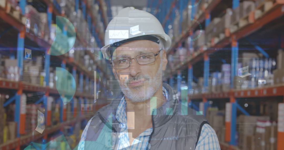 Warehouse Manager Analyzing Global Data Insights