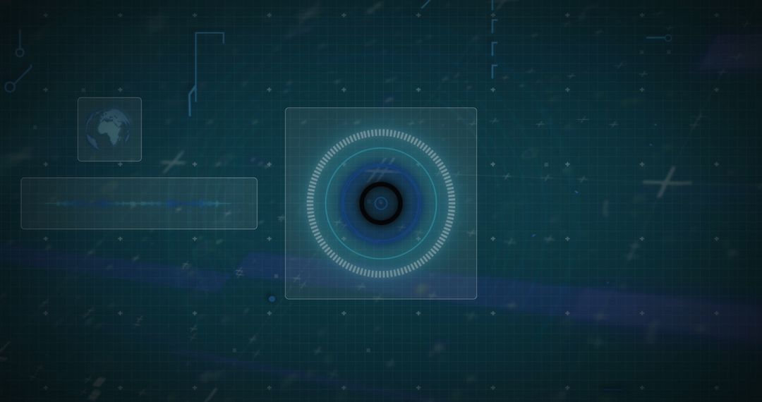 Futuristic Digital Interface with Holographic Elements