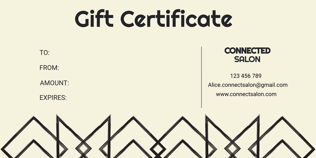 Minimalist Gift Certificate for Modern Salon with Abstract Design - Download Free Stock Templates Pikwizard.com